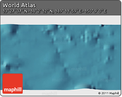 Satellite 3D Map of the Area around 13° 44' 54" N, 149° 40' 30" E
