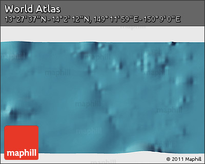 Satellite 3D Map of the Area around 13° 44' 54" N, 149° 40' 30" E