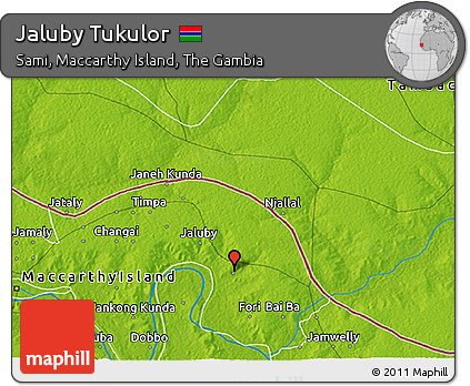 Physical 3D Map of Jaluby Tukulor