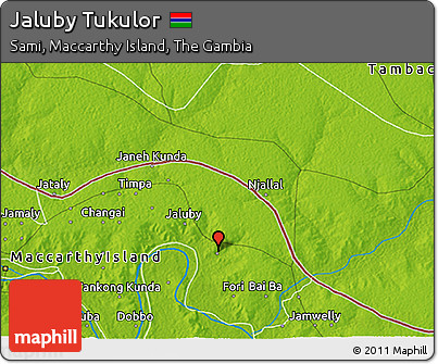 Physical 3D Map of Jaluby Tukulor