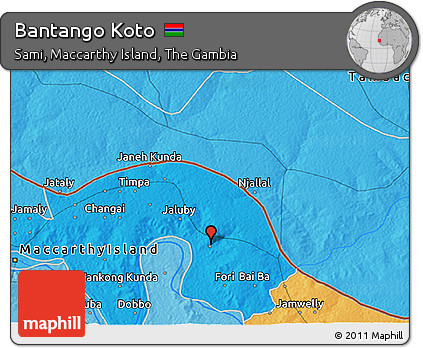 Political 3D Map of Bantango Koto