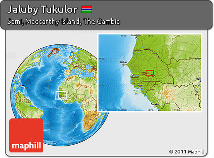 Physical Location Map of Jaluby Tukulor
