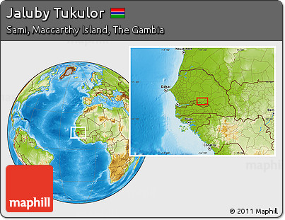 Physical Location Map of Jaluby Tukulor