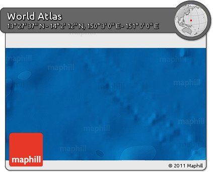 Political 3D Map of the Area around 13° 44' 54" N, 150° 31' 30" E