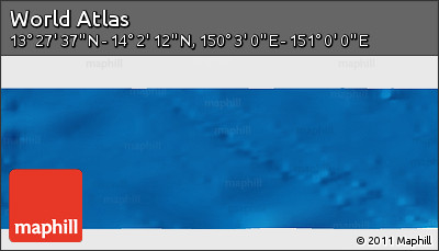 Physical Panoramic Map of the Area around 13° 44' 54" N, 150° 31' 30" E
