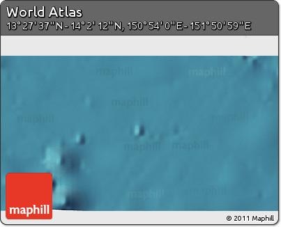 Satellite 3D Map of the Area around 13° 44' 54" N, 151° 22' 30" E