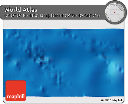 Physical 3D Map of the Area around 13° 44' 54" N, 151° 13' 29" W