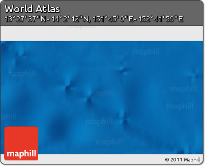 Physical 3D Map of the Area around 13° 44' 54" N, 152° 13' 29" E