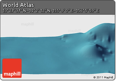 Satellite Panoramic Map of the Area around 13° 44' 54" N, 155° 37' 30" E