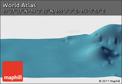 Satellite Panoramic Map of the Area around 13° 44' 54" N, 155° 37' 30" E