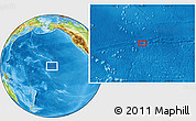 Physical Location Map of the area around 13° 44' 54" N, 155° 28' 29" W