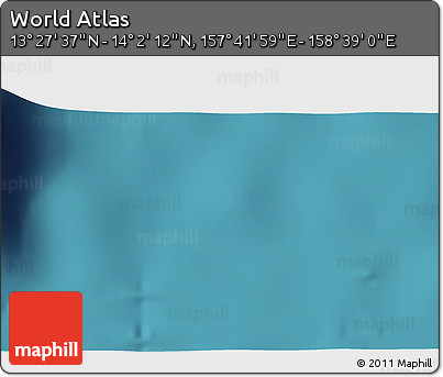 Satellite 3D Map of the Area around 13° 44' 54" N, 158° 10' 30" E