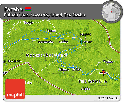 Physical 3D Map of Faraba