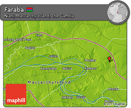 Physical 3D Map of Faraba