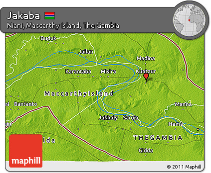 Physical 3D Map of Jakaba