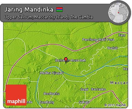 Physical 3D Map of Jaring Mandinka