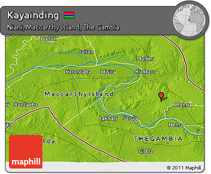 Physical 3D Map of Kayainding