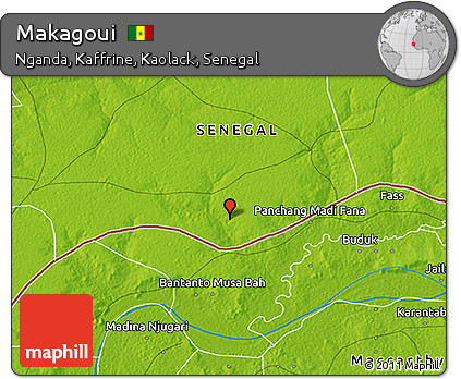 Physical 3D Map of Makagoui