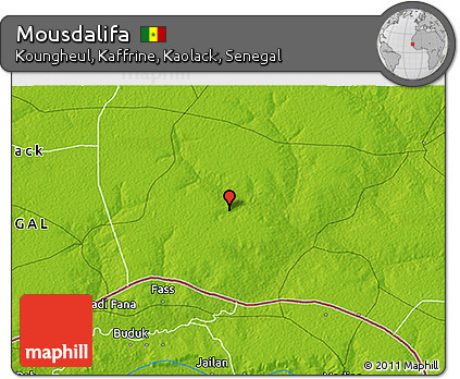 Physical 3D Map of Mousdalifa