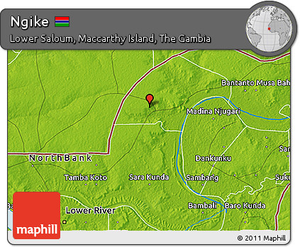 Physical 3D Map of Ngike