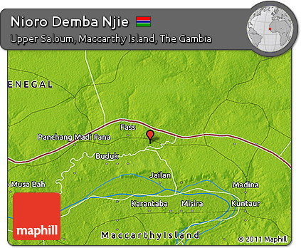 Physical 3D Map of Nioro Demba Njie