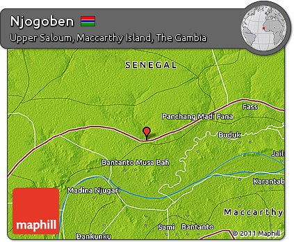 Physical 3D Map of Njogoben