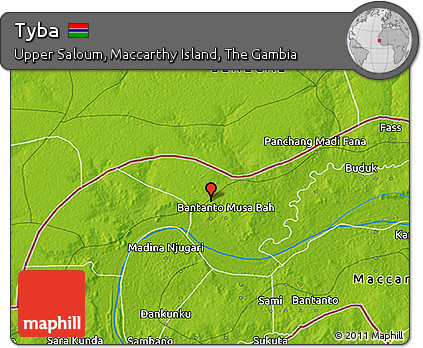 Physical 3D Map of Tyba