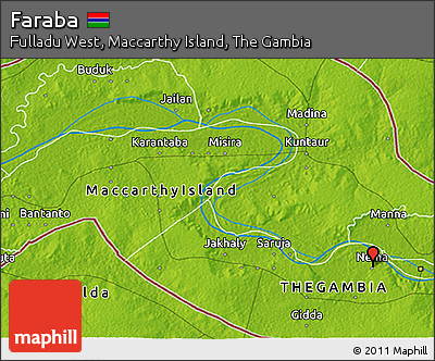 Physical 3D Map of Faraba