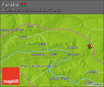 Physical 3D Map of Faraba