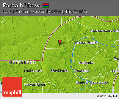 Physical 3D Map of Farba N' Daw
