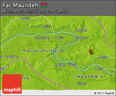 Physical 3D Map of Fas Maundeh
