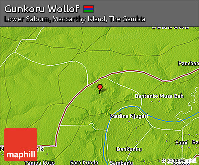 Physical 3D Map of Gunkoru Wollof