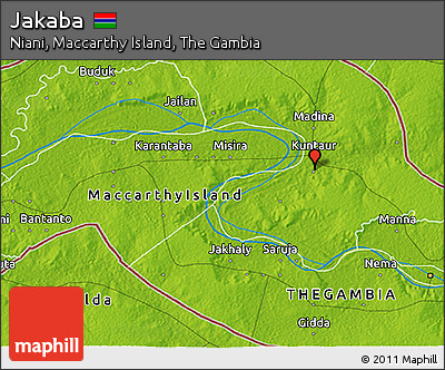 Physical 3D Map of Jakaba