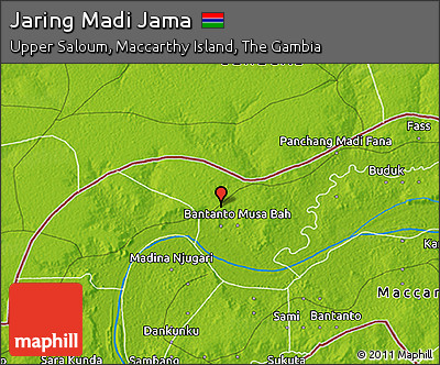 Physical 3D Map of Jaring Madi Jama