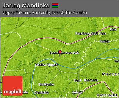 Physical 3D Map of Jaring Mandinka
