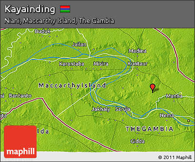 Physical 3D Map of Kayainding