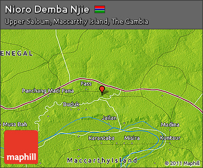 Physical 3D Map of Nioro Demba Njie