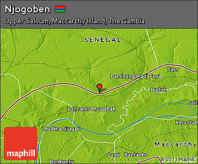 Physical 3D Map of Njogoben