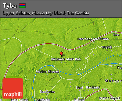 Physical 3D Map of Tyba