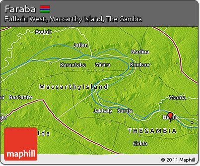 Physical 3D Map of Faraba