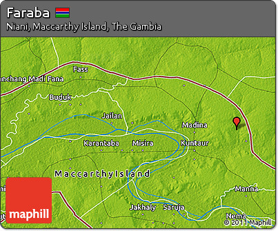 Physical 3D Map of Faraba