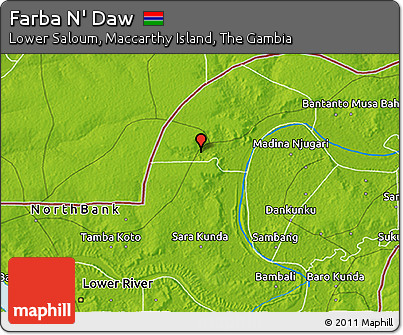 Physical 3D Map of Farba N' Daw