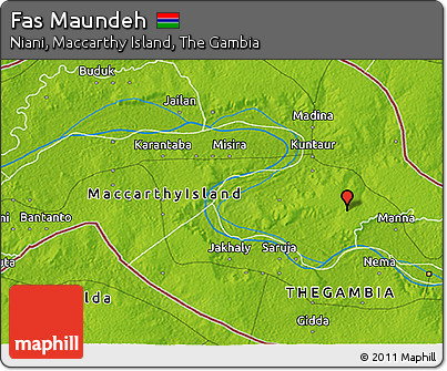 Physical 3D Map of Fas Maundeh
