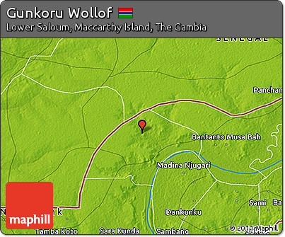 Physical 3D Map of Gunkoru Wollof