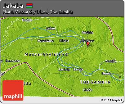 Physical 3D Map of Jakaba