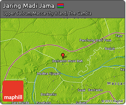 Physical 3D Map of Jaring Madi Jama