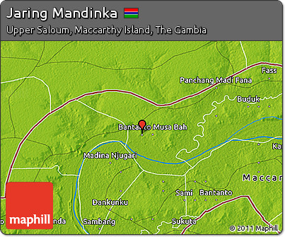 Physical 3D Map of Jaring Mandinka