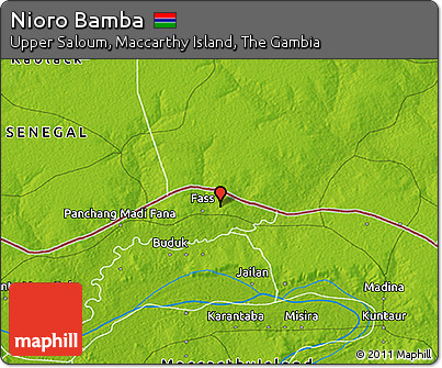 Physical 3D Map of Nioro Bamba