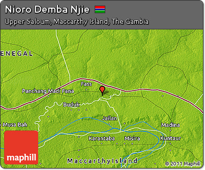 Physical 3D Map of Nioro Demba Njie