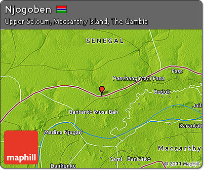 Physical 3D Map of Njogoben